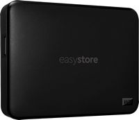 WD - Easystore 6TB External USB 3.2 Gen 1 Portable Hard Drive - Black - Left View
