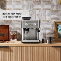 KitchenAid Semi Automatic Espresso Machine with Burr Grinder, KES6551 - Stainless Steel - Left View