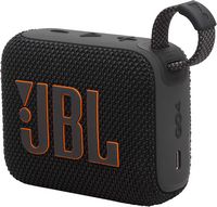 JBL - Go 4 Portable Bluetooth Speaker - Black - Left View