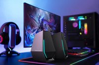 Edifier - G1500 2.0 Bluetooth Gaming Speakers with RGB Lighting (2-Piece) - Black - Left View