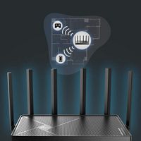 TP-Link - Archer BE6500 Dual-Band Wi-Fi 7 Router - Black - Left View