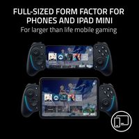 Razer - Kishi Ultra USB C Gaming Controller for Android, iPhone, and iPad Mini - Black - Left View