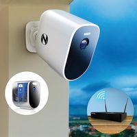 Night Owl - Indoor/Outdoor Wire Free 2K Security Camera with 2-Way Audio - White - Left View