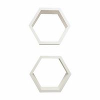 TRINITY - DRAKESTONE | Hexagon Shelves | 2-Pack | - White - Left View