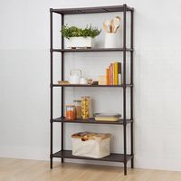 TRINITY - 5-Tier | 36x14x72 | Slat Shelving | - Dark Bronze - Left View