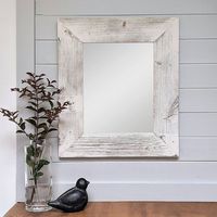 TRINITY - DRAKESTONE | 17x20 Barnwood Mirror | White Wash - White Wash - Left View