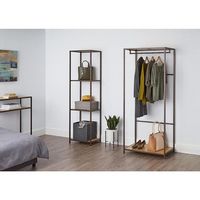 TRINITY - 4-Tier | 15x20x72 | Bamboo Shelving Tower - Bronze Anthracite® - Left View