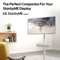 LG - StanbyME Wireless Speaker - White - Left View