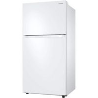 Samsung - 21.1 Cu. Ft. Top-Freezer Refrigerator - White - Left View