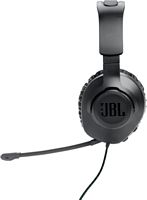 JBL - Quantum 100X Wired Gaming Headset for Xbox, PC, Switch, PS5 and PS4 - Black - Left View