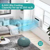 Hisense - 6,000 BTU 200 Sq. Ft. Window Air Conditioner with Remote Control - White - Left View