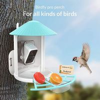 Pro Perch Extension For Birdfy Smart Bird Feeders - Blue - Left View