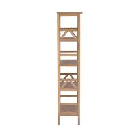 Linon Home Décor - Tressa 4-Shelf Solid Wood Bookcase - Driftwood - Left View