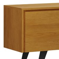 Simpli Home - Lowry TV Media Stand in Oak - Oak - Left View
