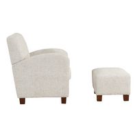 OSP Home Furnishings - Aiden Chair & Ottoman - Quartz - Left View