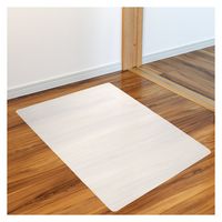 Floortex - Rectangular With Fold Polypropylene Chair Mat for Hard Floors 45 x 53 inches - Translu... - Left View
