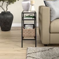 Camden&Wells - Laurita Side Table - Obsidian - Left View