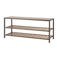 TRINITY - 3-Tier Bamboo Shoe Bench | Bronze Anthracite - Bronze Anthracite® - Left View