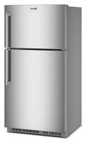 Maytag - 33 in. Wide 21 cu. ft. Top-Freezer Refrigerator with Factory-Installed Ice Maker - Finge... - Left View