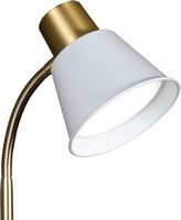 OttLite - Beam LED Desk Lamp White w/Gold Accents - White - Left View