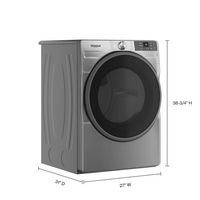 Whirlpool - 7.4 Cu. Ft. Stackable Smart Electric Dryer with Wrinkle Shield Option - Silver - Left View