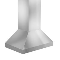 ZLINE - 36 inches - Externally Vented - Island Range Hood - Silver - Left View