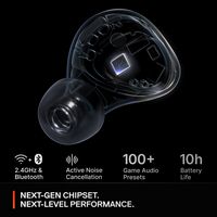 SteelSeries - Arctis GameBuds True Wireless Noise Cancelling Gaming Earbuds for PS5, PS4, PC, Swi... - Left View