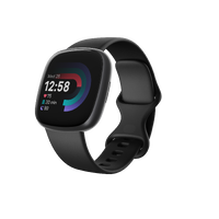 Google - Fitbit Versa 4 Fitness Smartwatch - Works with Android and iOS - Graphite - (2022) - Left View