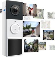 TP-Link - Tapo Battery Smart Video Doorbell 2K 3MP with Chime - No Monthly Fees - Black/White - Left View