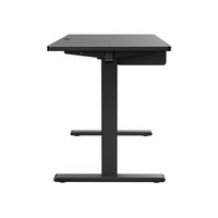 HUANUO - Adjustable Standing Desk with Keyboard Tray - 48″ x 24″ - Black - Left View