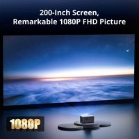 ETOE - Whale Pro Projector 4K UHD 1080P with Android TV 11.0, 1500 ANSI 2.4G, 5G Wi-Fi, Dolby Aud... - Left View