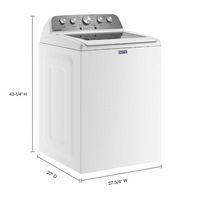 Maytag - 4.7 Cu. Ft. High Efficiency Top Load Washer with Extra Power Button - White - Left View