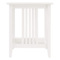 OSP Home Furnishings - Sierra Side Table - White Finish - Left View