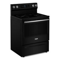 Maytag - 30-Inch Wide Electric Range With No Preheat Air Fry and Air Baking - 5.3 cu. ft. - Black - Left View