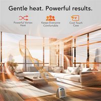 Vornado - AVH10 1500 Watt Indoor Electric Fan Forced Space Heater with Auto Climate Control - White - Left View