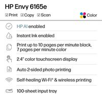 HP - Envy 6165e Wireless AI-Enabled All-in-One Inkjet Printer with 6 Months of Instant Ink (+1 Bo... - Left View