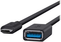 Belkin - USB-C to USB 3.0 Adapter with Charging and 10Gbps Data Transfer, Compatible with Apple a... - Left View