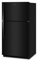 Whirlpool - 33 in. Wide 21.3 cu. ft. Top-Freezer Refrigerator with Total Coverage Cooling - Black - Left View