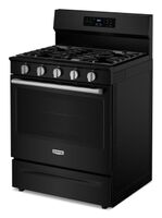 Maytag - 5.0 Cu. Ft. Freestanding Gas Range With No Preheat Air Fry and Air Baking - Black - Left View