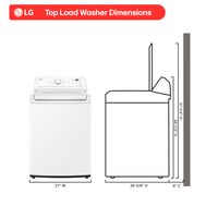 LG - 4.5 Cu. Ft. Ultra Large High-Efficiency Top Load Washer with Impeller and TurboDrum Technolo... - Left View