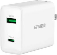j5create - 67W GaN USB-C® 2-Port Charger - White - Left View