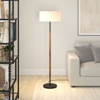 Camden&Wells - Letta Floor Lamp - Obsidian/Oak - Left View