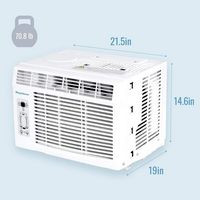 Keystone - 12,000 BTU Window Air Conditioner - White - Left View