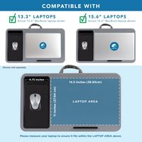 LapGear - Home Office Lap Desk for Left-Handed (Fits up to 15