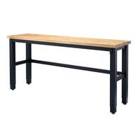 TRINITY | 72x19 | Wood Top Workbench - Black - Left View