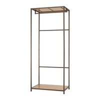 TRINITY - 30x20x72 | Bamboo Garment Rack | Bronze Anthracite - Bronze Anthracite® - Left View