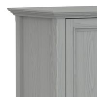 Simpli Home - Amherst 72 inch Solid Wood TV Media Stand in Fog Grey - Fog Grey - Left View