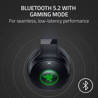 Razer - Kraken Kitty V2 Wireless Gaming Headset for PC, Mac, Mobile, and Tablet - Black - Left View