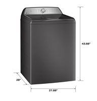 GE Profile - 5.0 Cu. Ft. High Efficiency Smart Top Load Washer with Smarter Wash Technology, Easi... - Left View