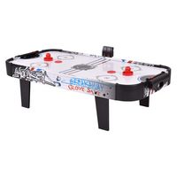 Costway 42''Air Powered Hockey Table Game Room Indoor Sport Electronic Scoring 2 Pushers - Black+... - Left View